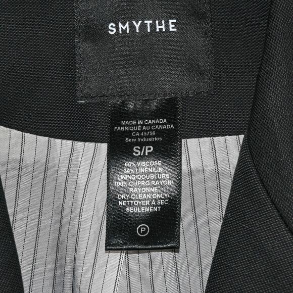 SMYTHE $695 Cut Off Blazer Tuxedo Black Size Small Oversized - Picture 8 of 11
